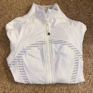 White Lululemon zip up